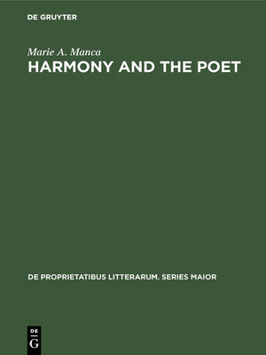cover image of Harmony and the poet